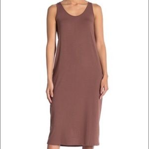 Philosophy Apparel Mocha Midi Tank Dress - S